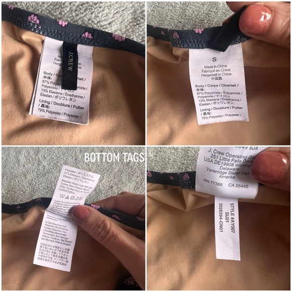 J. Crew Ring Halter Two-Piece Best Buds Floral Bikini Swimsuit Midnight S/M - Picture 5 of 15